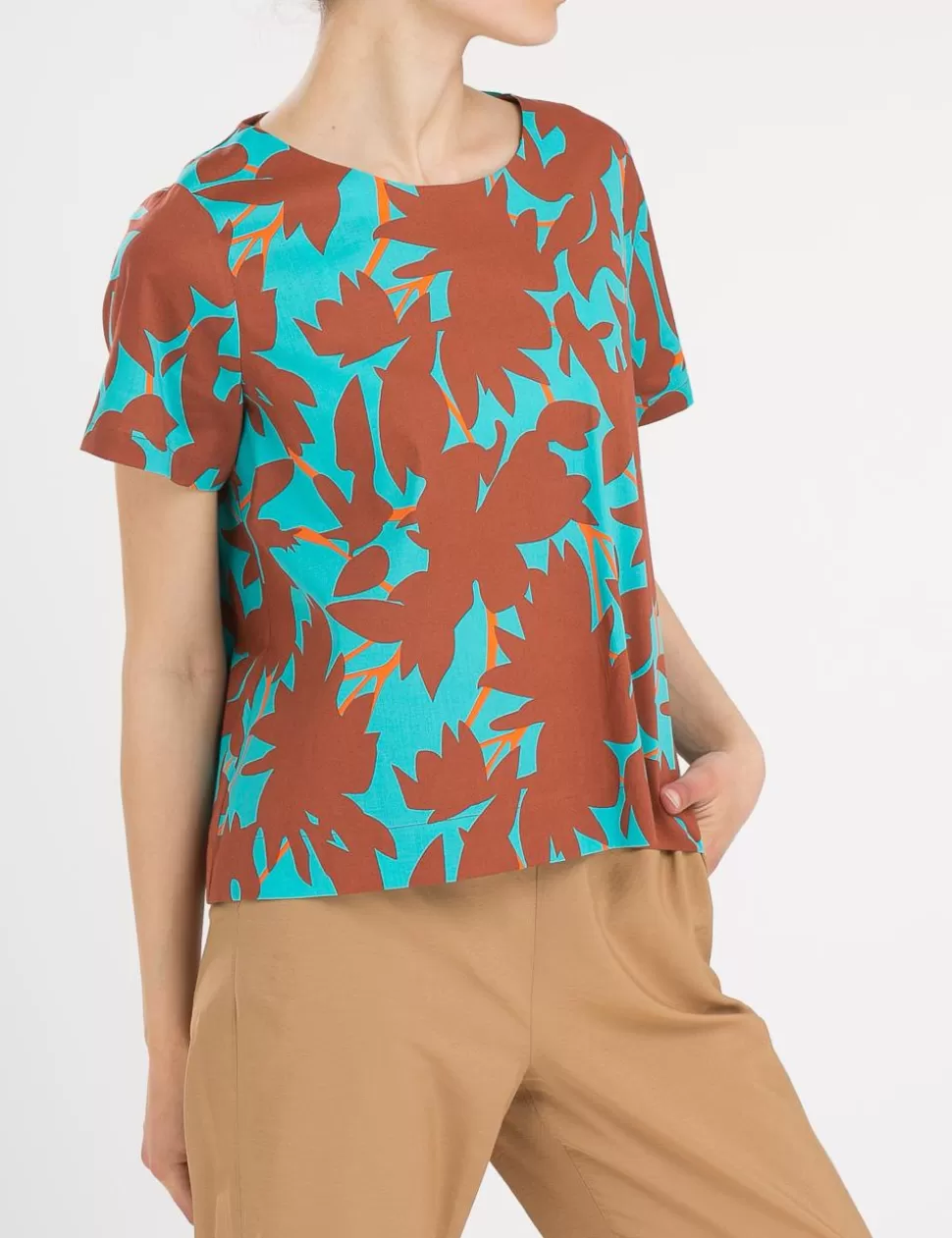 Niu' Camicie>Blusa Niu Turchese