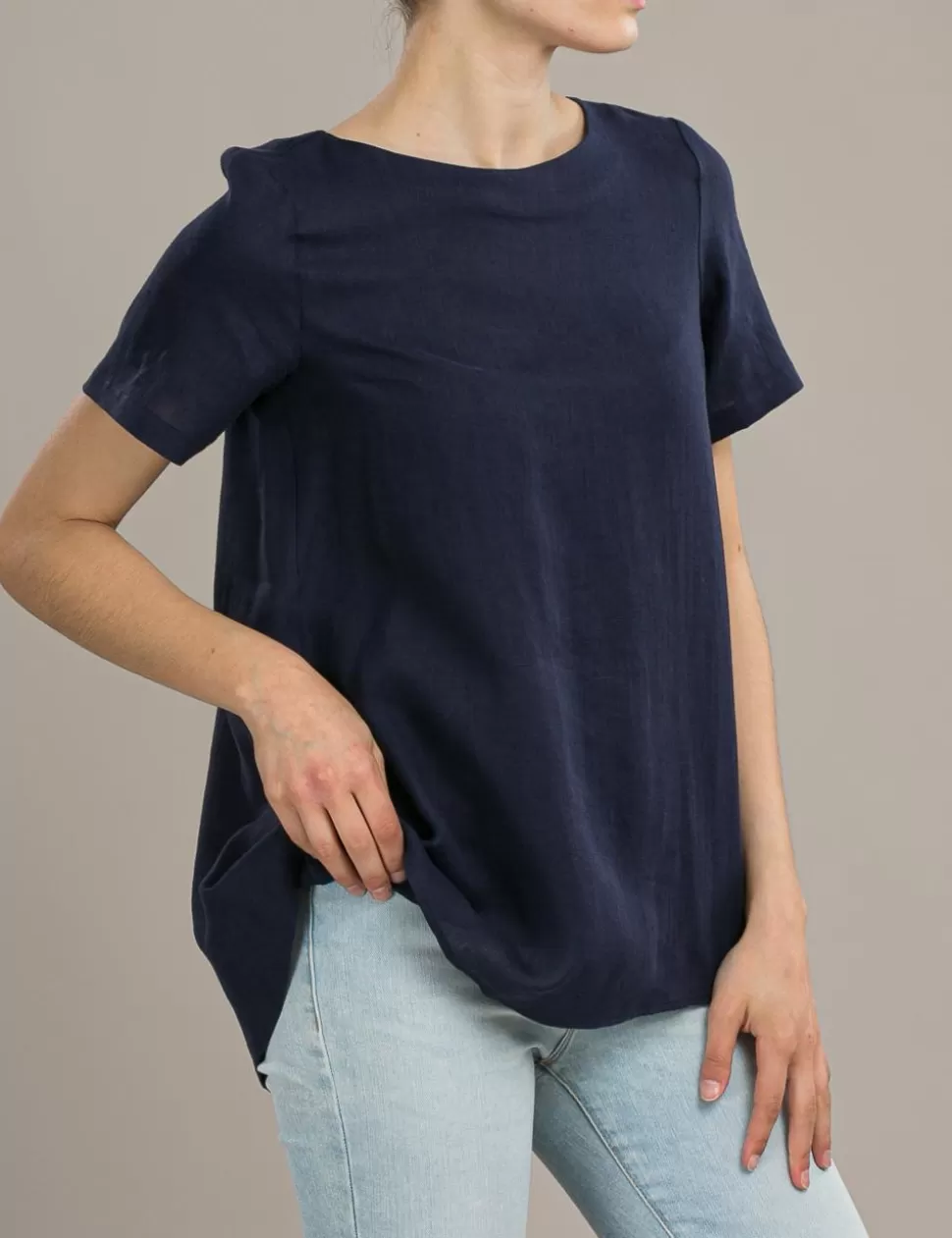 Niu' Camicie>Blusa Niu Blu Scuro