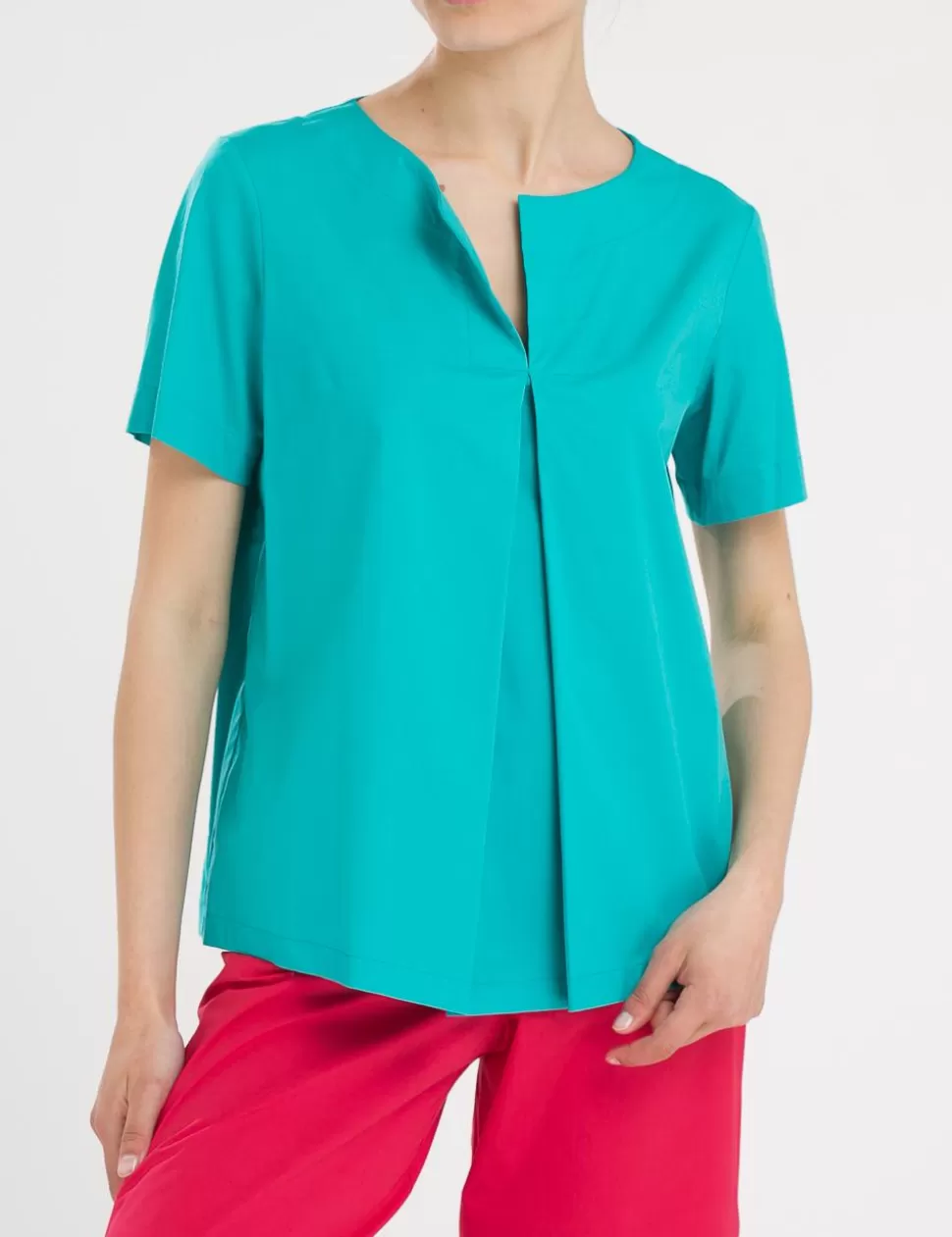 Niu' Camicie>Blusa Niu Turchese