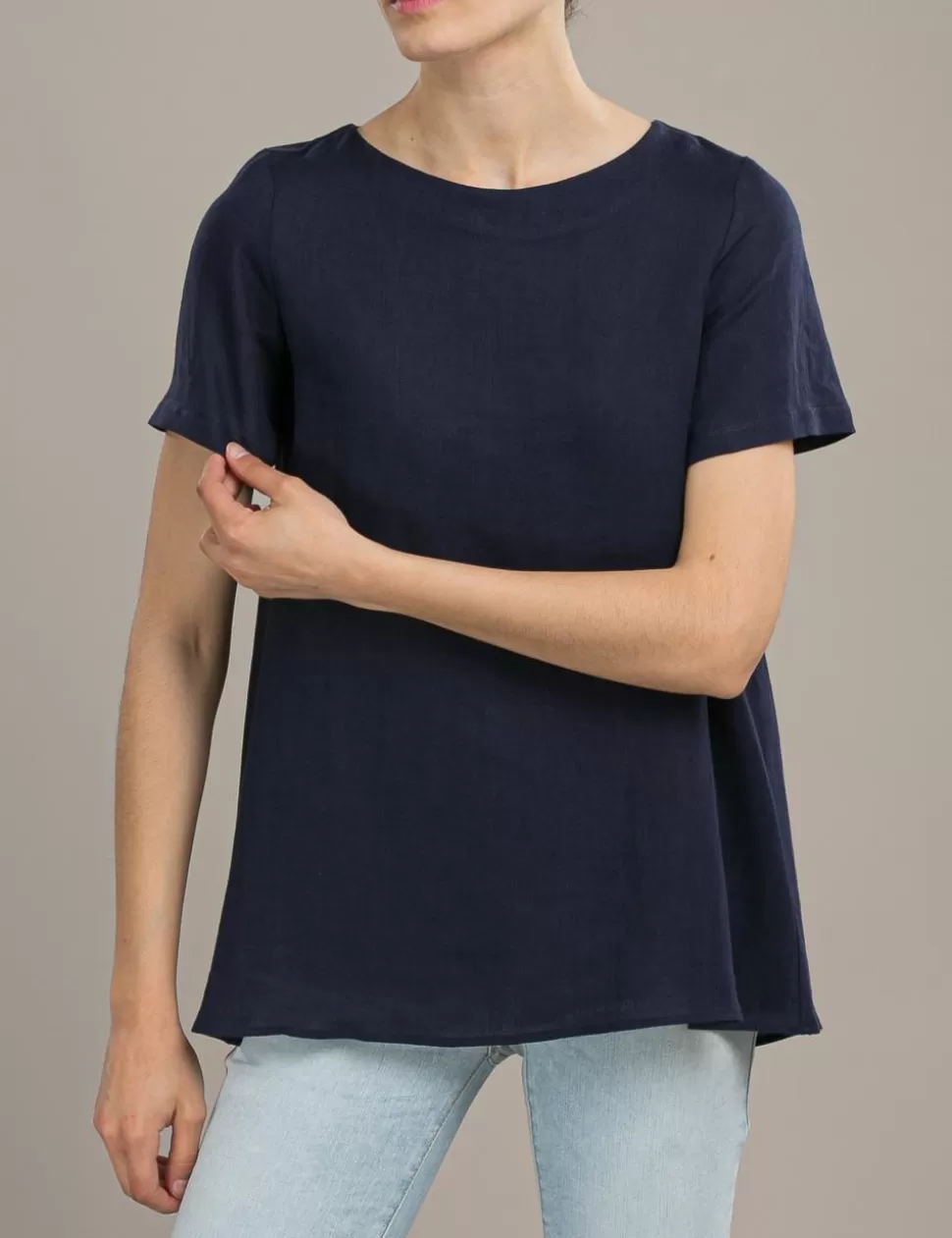 Niu' Camicie>Blusa Niu Blu Scuro