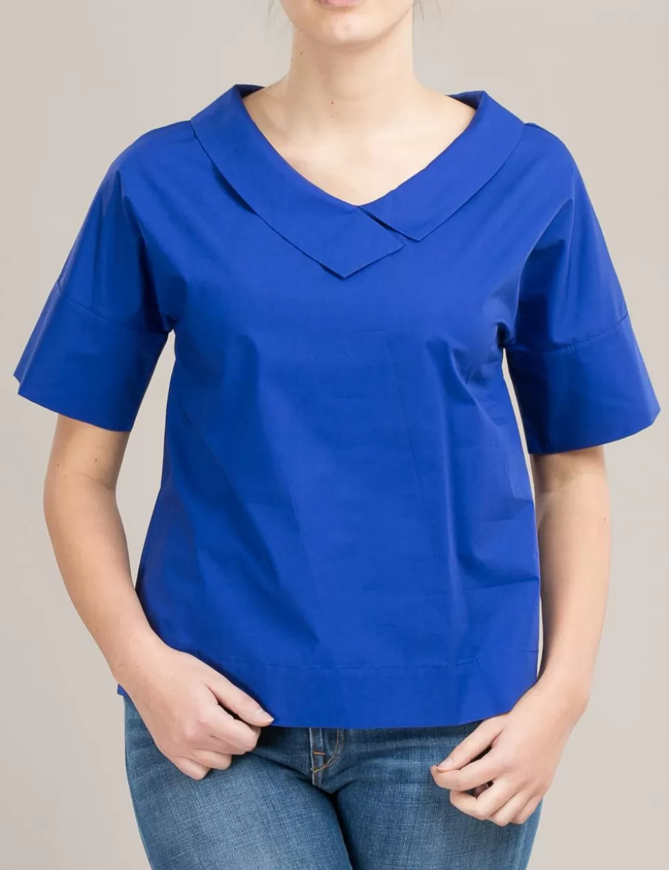 Vicario Cinque Camicie>Blusa Blu Chiaro