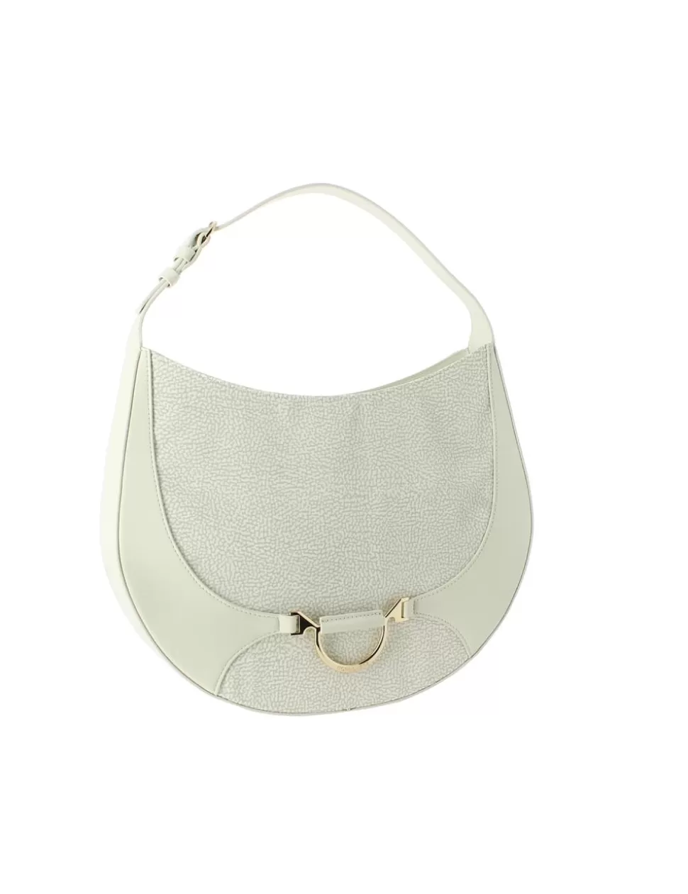 Borbonese Borse>Borsa Hobo 110 Medium Bianco