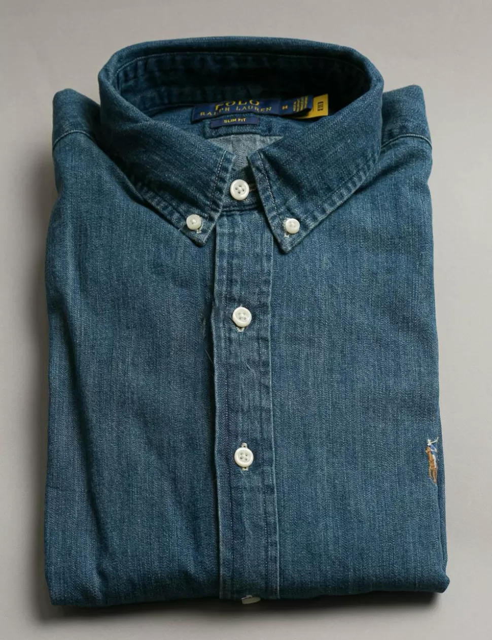 Ralph Lauren Camicie>Camicia In Jeans Polo Blu Denim