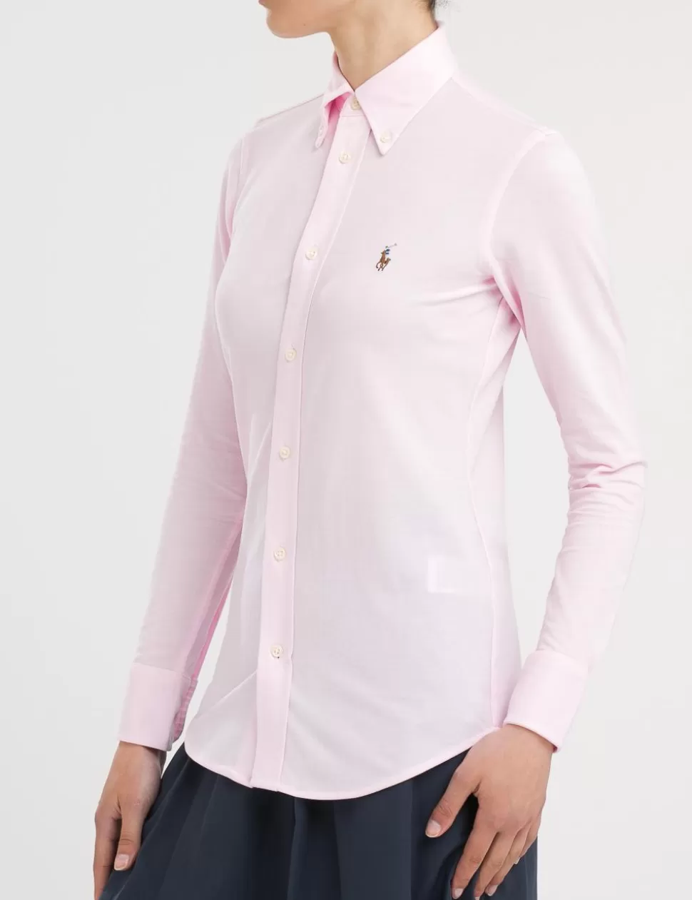 Ralph Lauren Camicie>Camicia Knit Oxford Polo Rosa