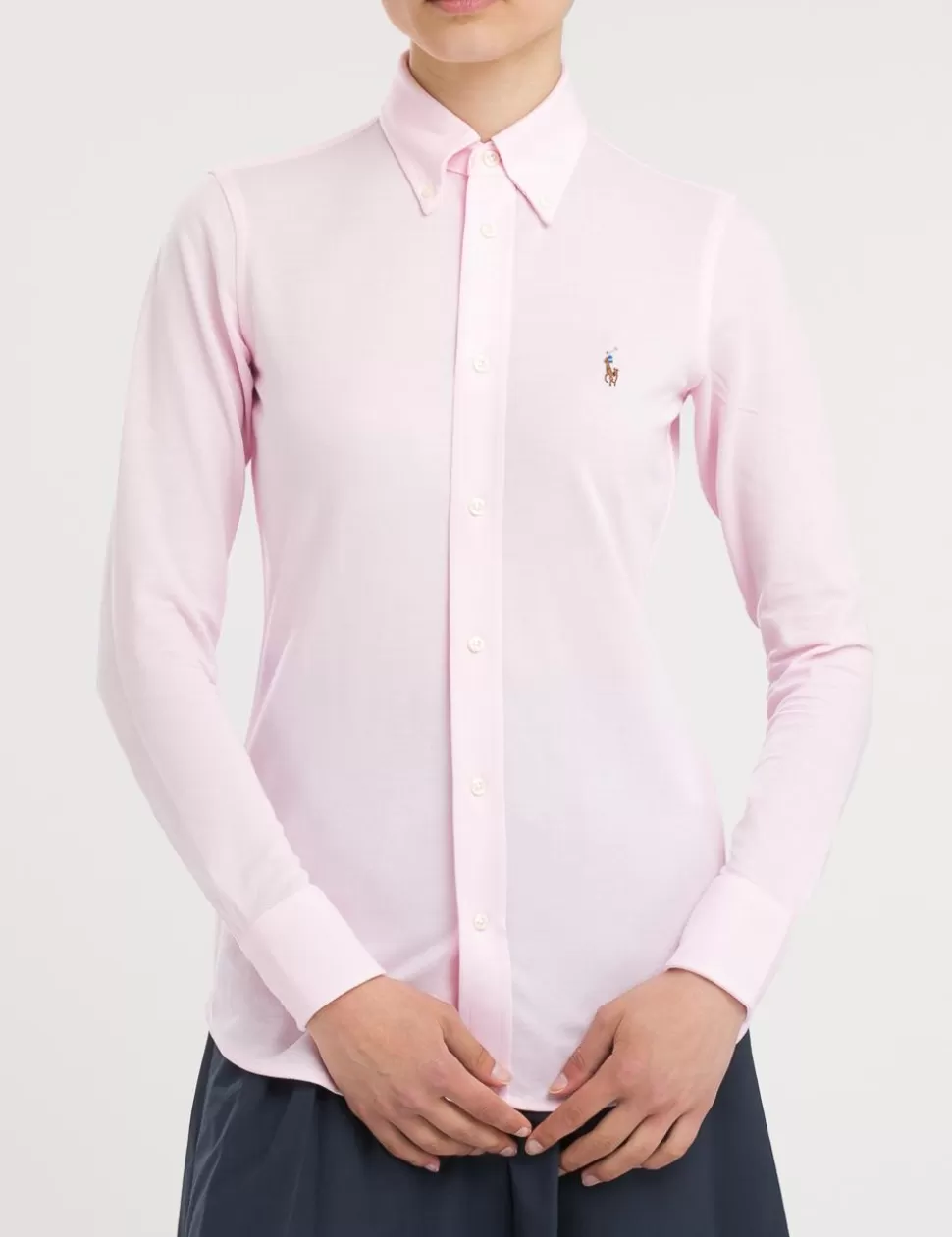 Ralph Lauren Camicie>Camicia Knit Oxford Polo Rosa