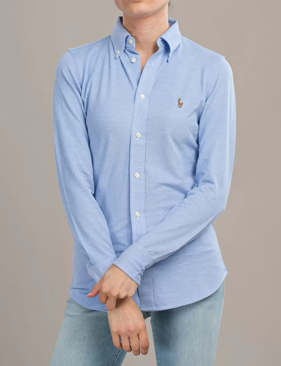 Ralph Lauren Camicie>Camicia Oxford Polo Indaco