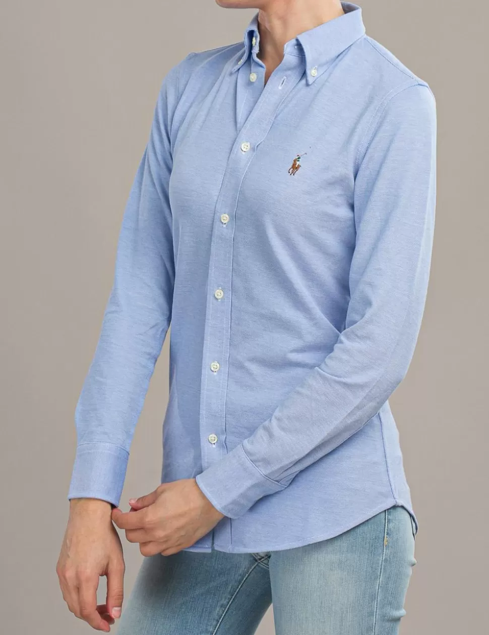 Ralph Lauren Camicie>Camicia Oxford Polo Indaco