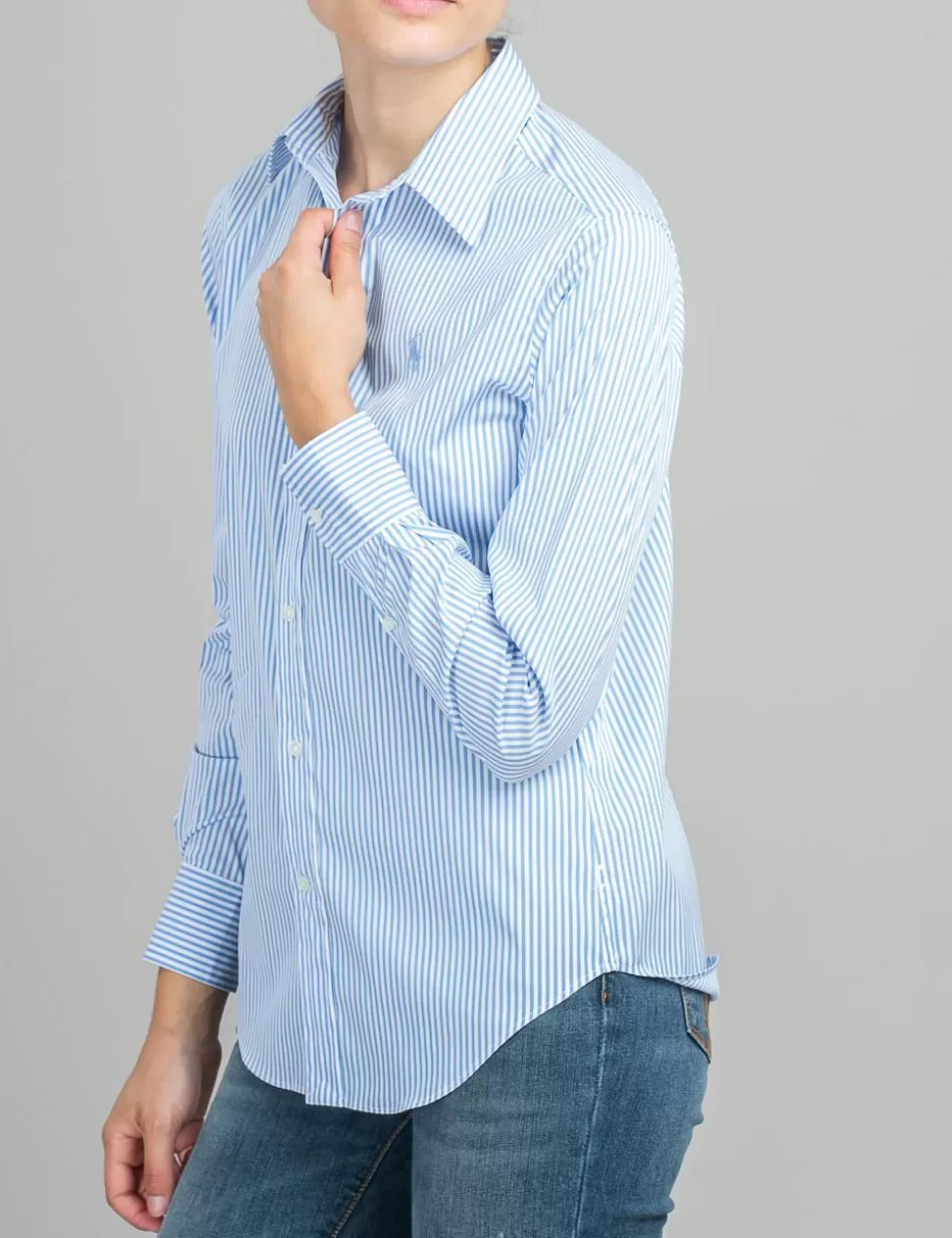 Ralph Lauren Camicie>Camicia Polo Blu/Bianco