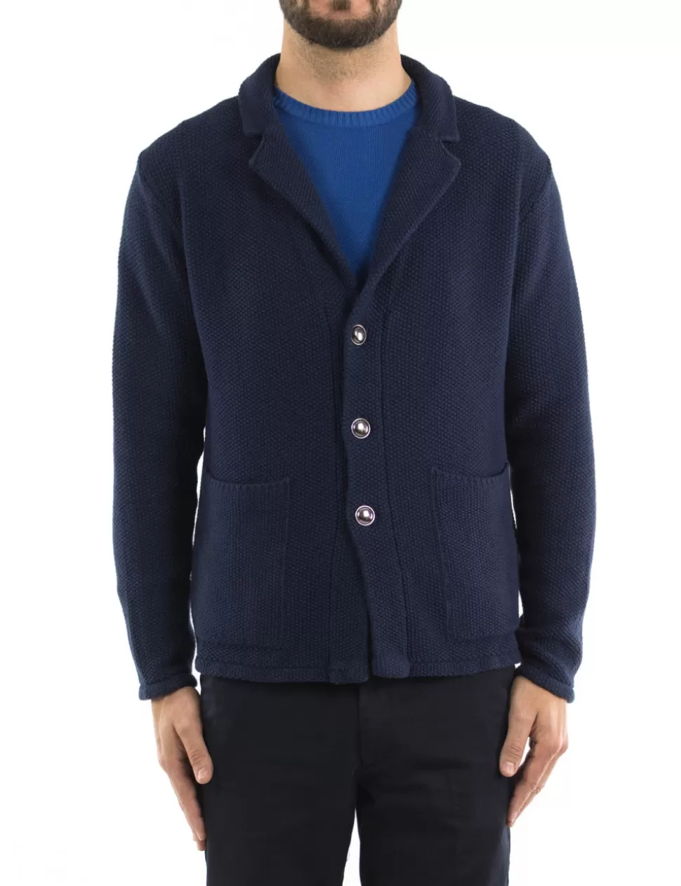 Fedeli Cashmere Maglie>Cardigan Blu Scuro