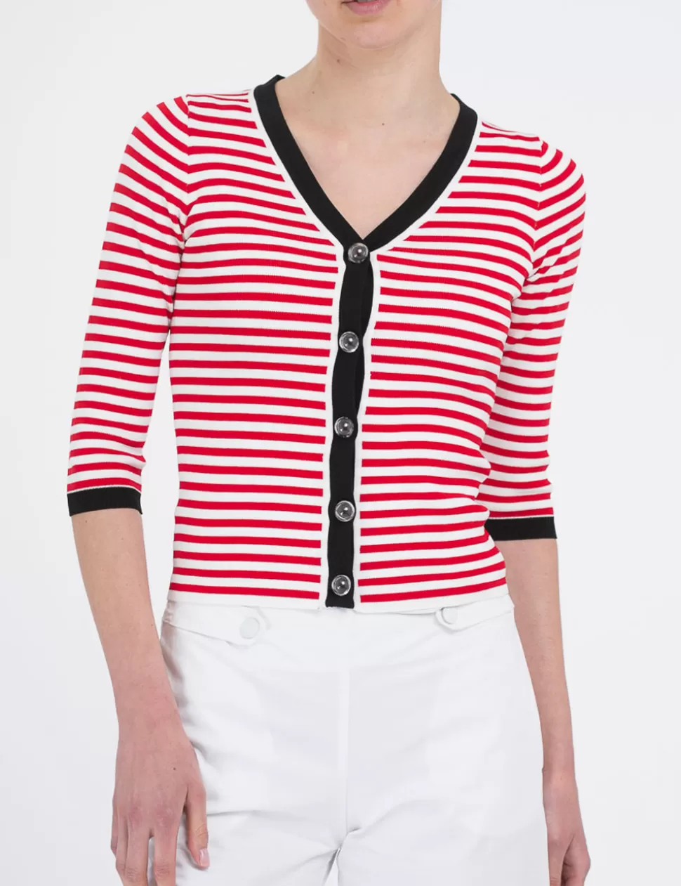 No Secrets Maglie>Cardigan Bianco/Rosso