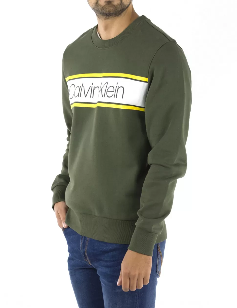 Calvin Klein Felpe>Felpa Verde Militare