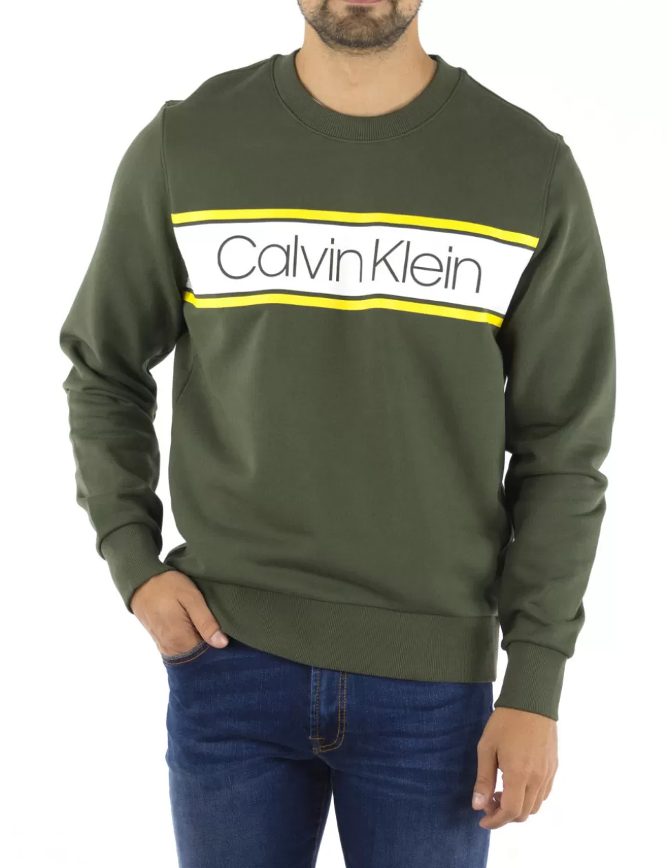 Calvin Klein Felpe>Felpa Verde Militare