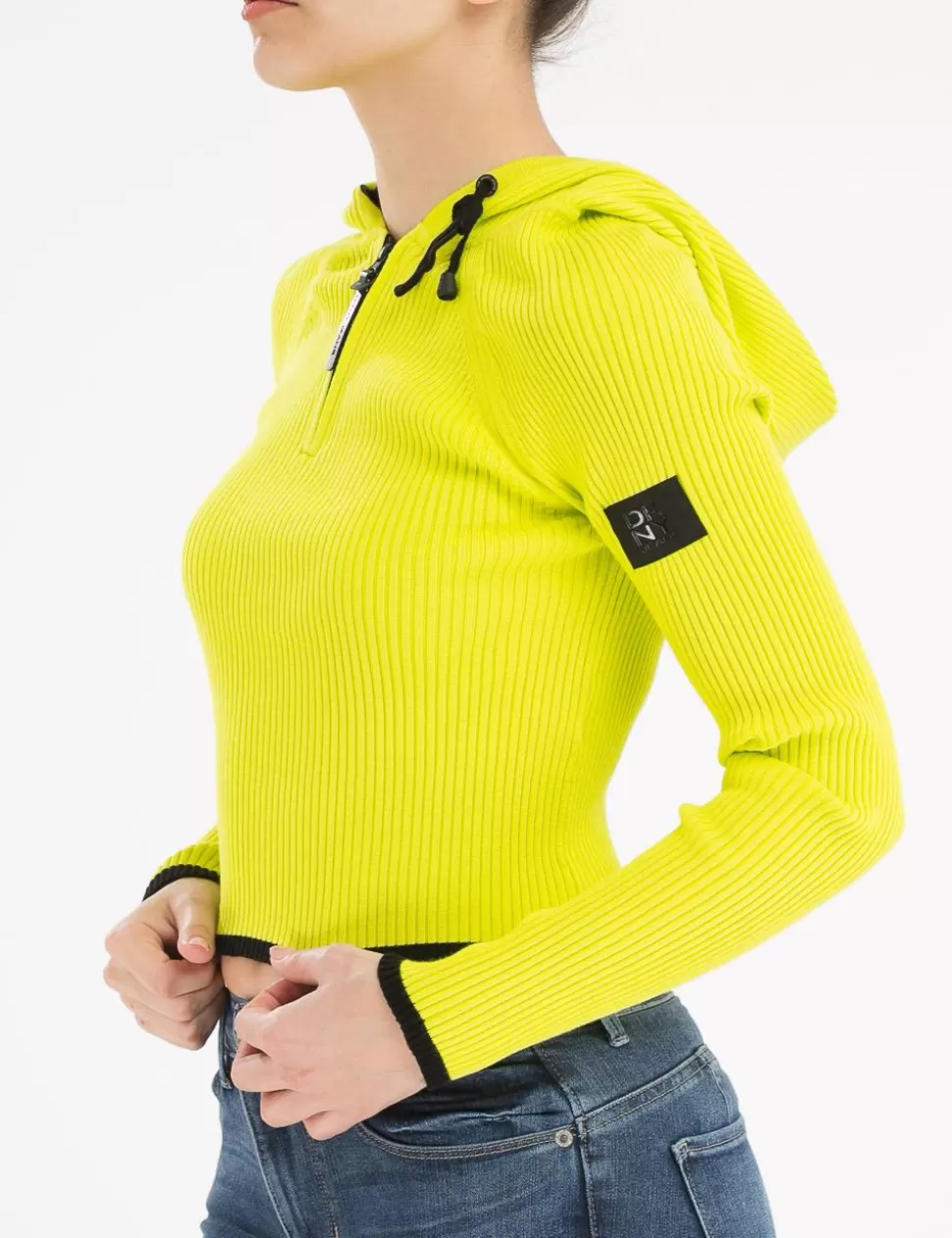 DKNY Felpe>Felpa Con Cappuccio Giallo