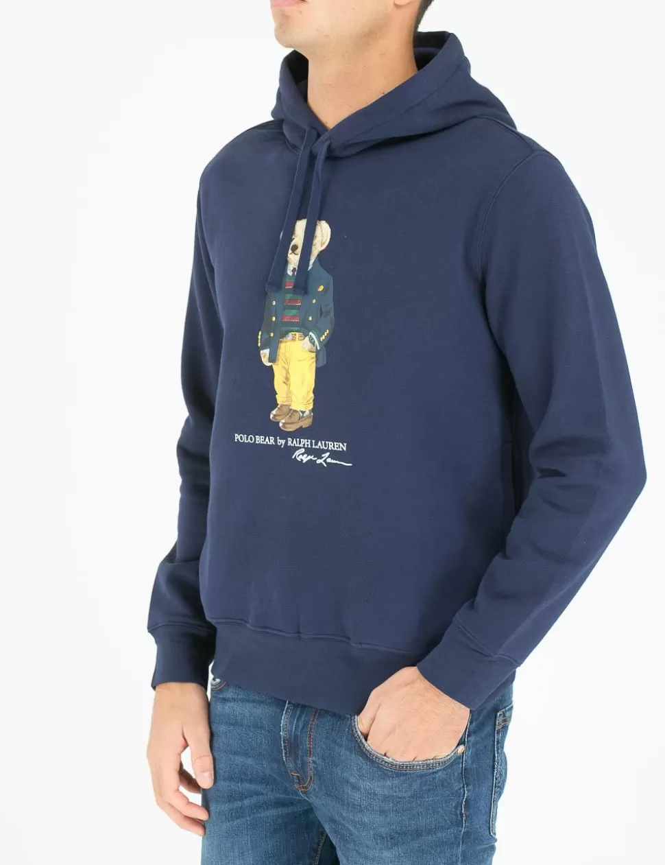 Ralph Lauren Felpe>Felpa Con Cappuccio Polo Bear Blu Navy