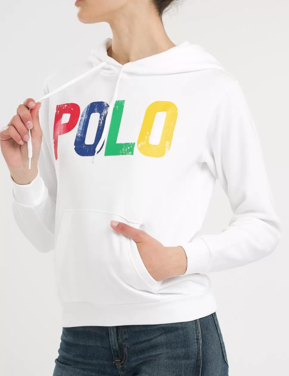 Ralph Lauren Felpe>Felpa Con Cappuccio Polo Bianco