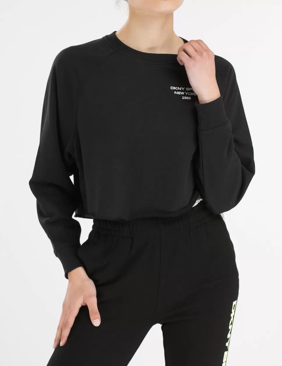 DKNY Felpe>Felpa Crop Nero