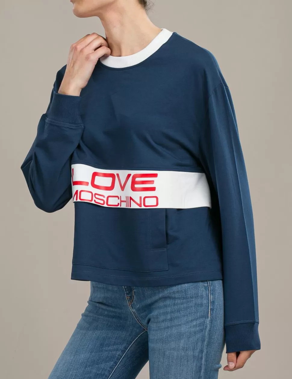 Love Moschino Felpe>Felpa Blu Navy