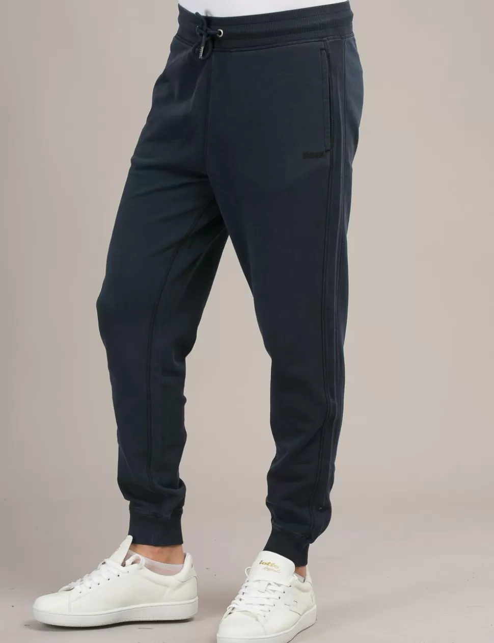 Boss Pantaloni>Joggers In Felpa Blu Scuro