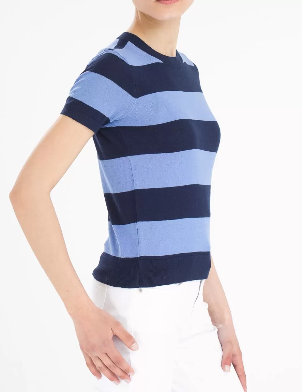 Lauren Maglie>Maglia Ralph Blu Scuro/Blu Chiaro