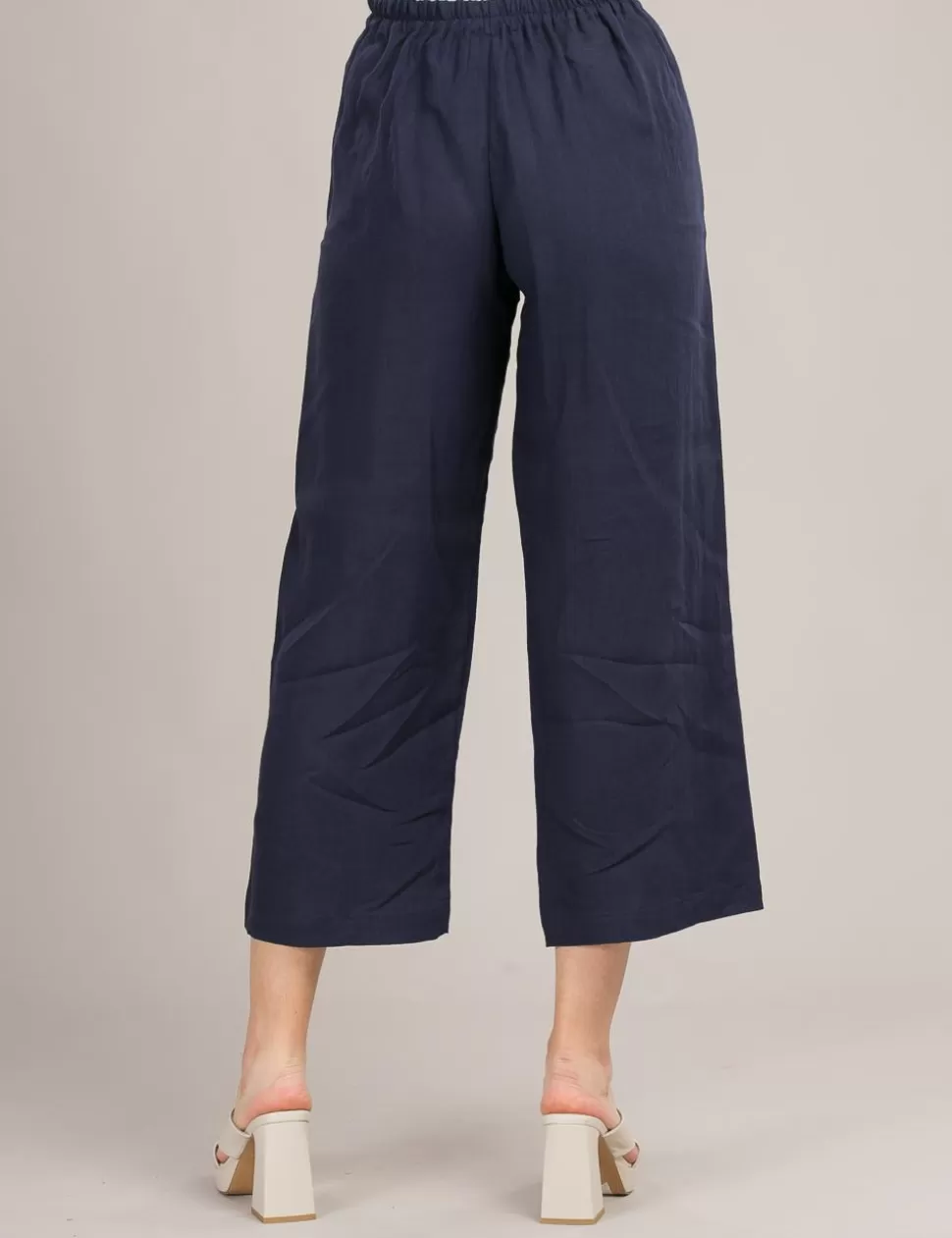 Niu' Pantaloni>Pantalone A Palazzo Niu Blu Scuro