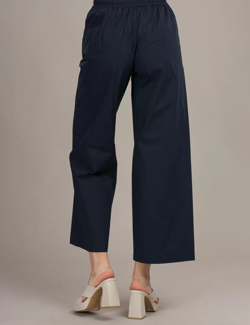 Niu' Pantaloni>Pantalone A Palazzo Niu Blu Scuro