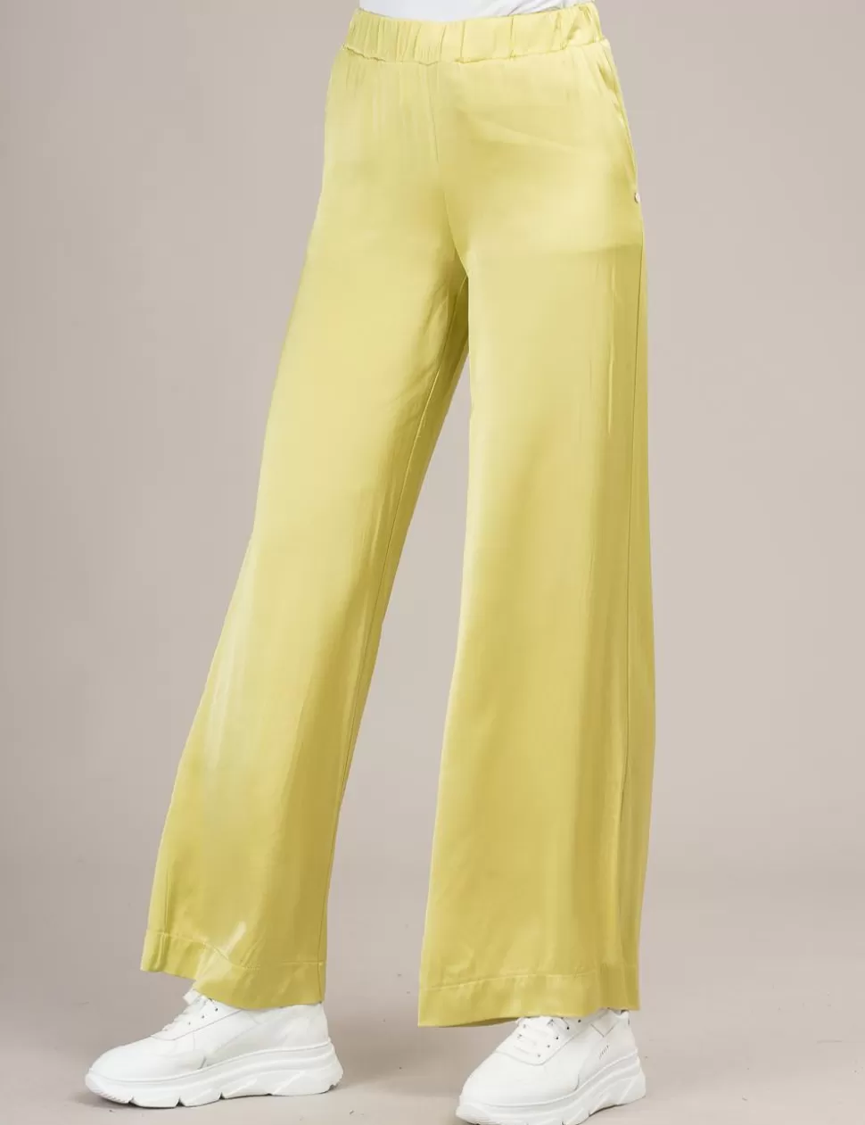 Ottod'Ame Pantaloni>Pantalone A Palazzo Ottodame Giallo