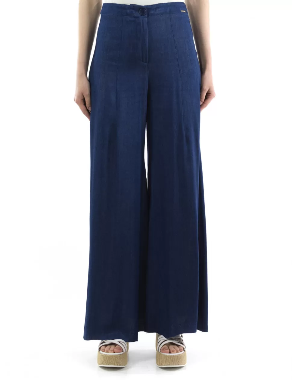 Carla Montanarini Pantaloni>Pantalone Ampio Blu