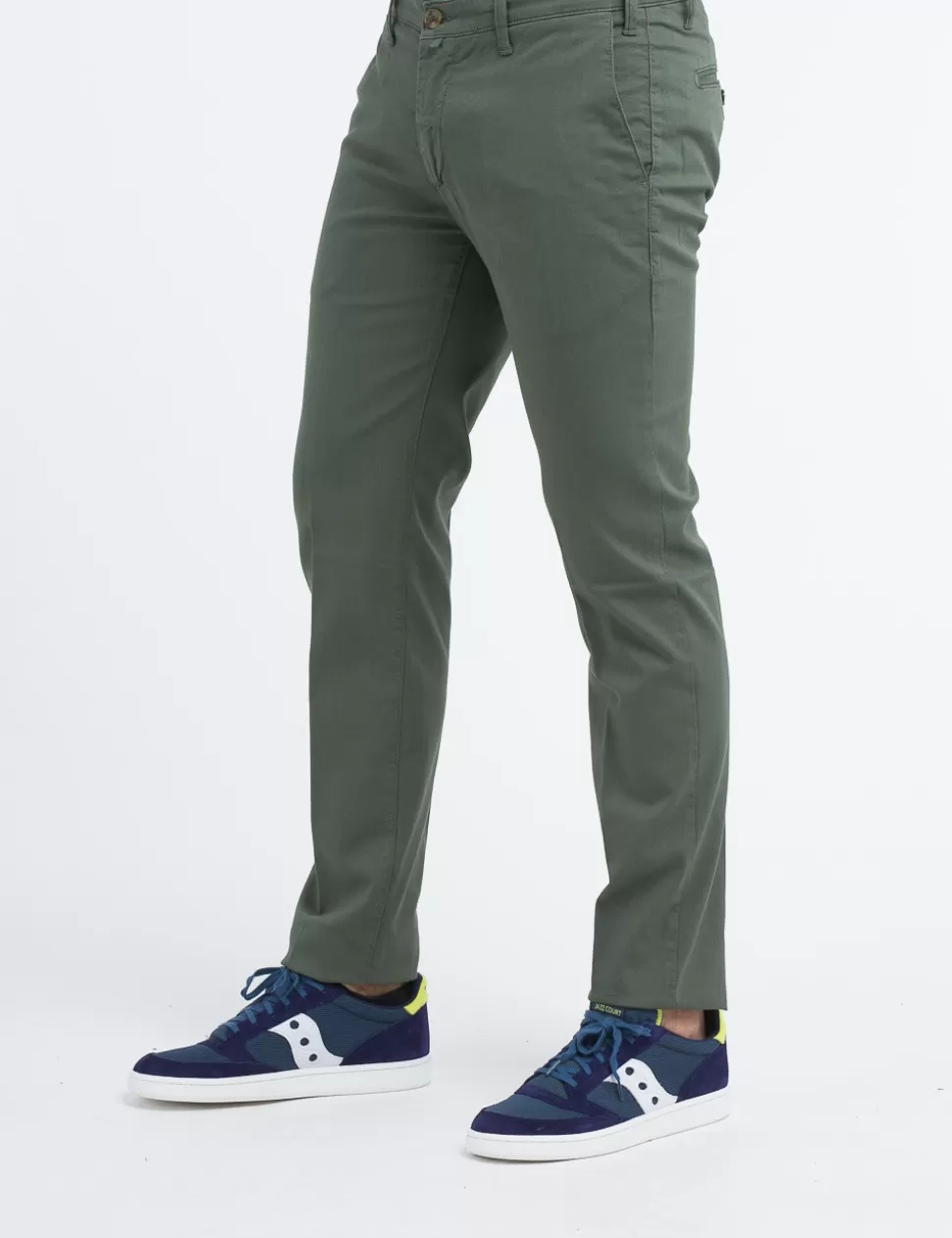 Blue Arctic Pantaloni>Pantalone Chino Verde Militare