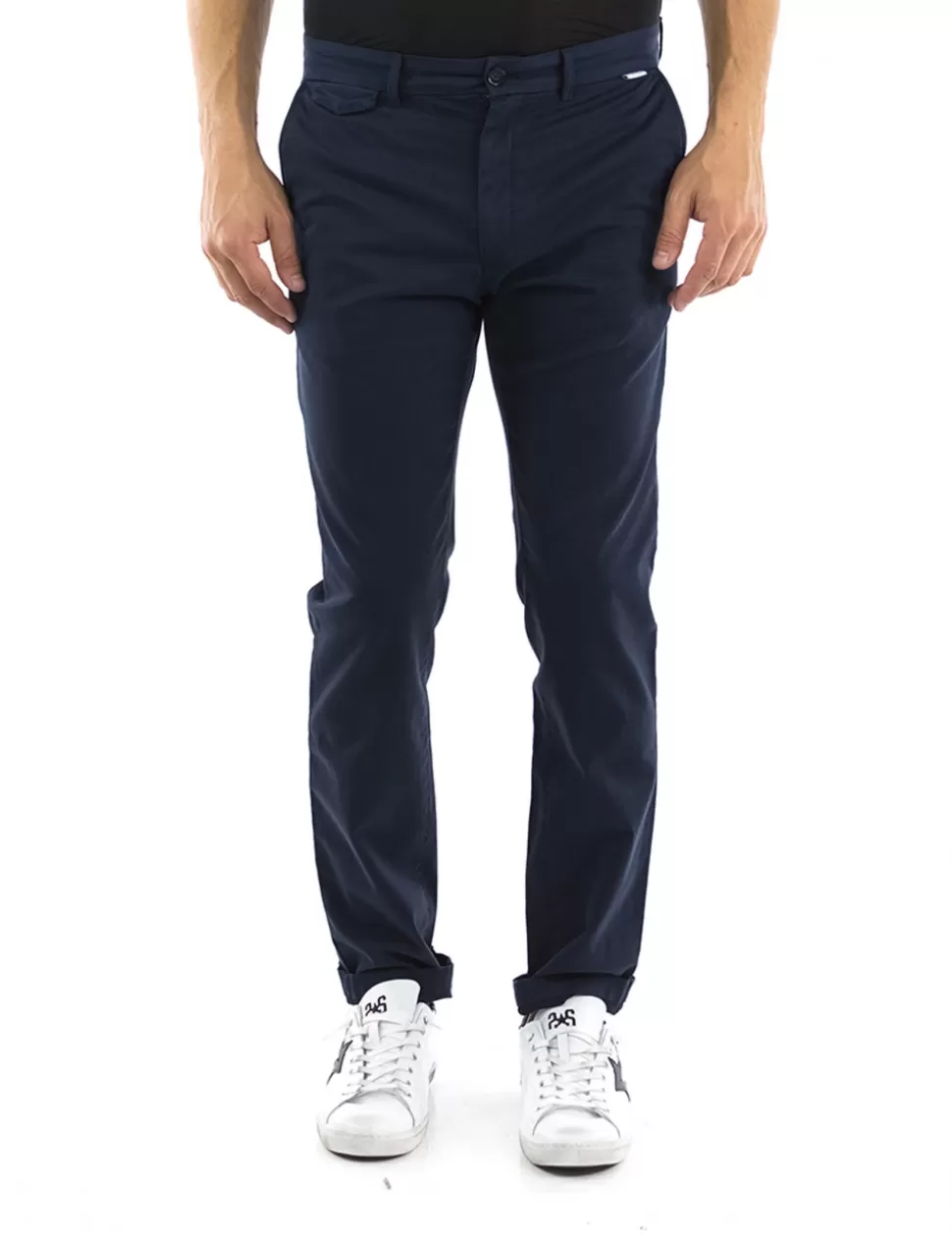 Calvin Klein Pantaloni>Pantalone Chino Blu Navy