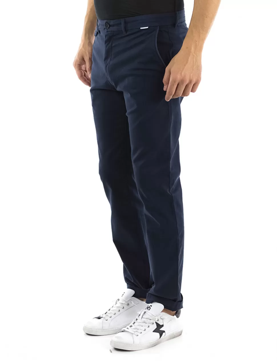 Calvin Klein Pantaloni>Pantalone Chino Blu Navy