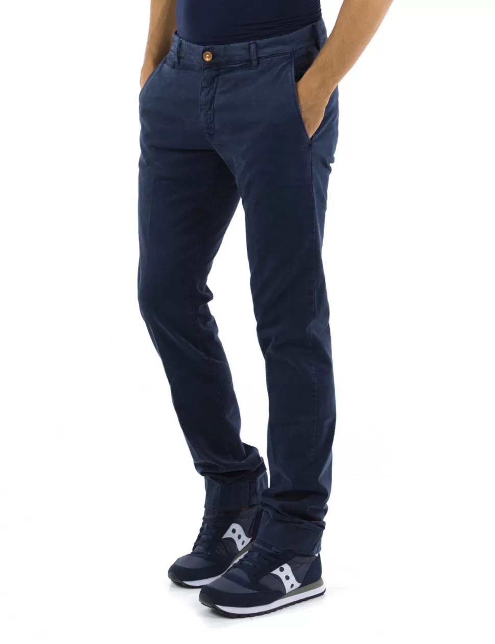 Hand Picked Pantaloni>Pantalone Chino Blu Scuro