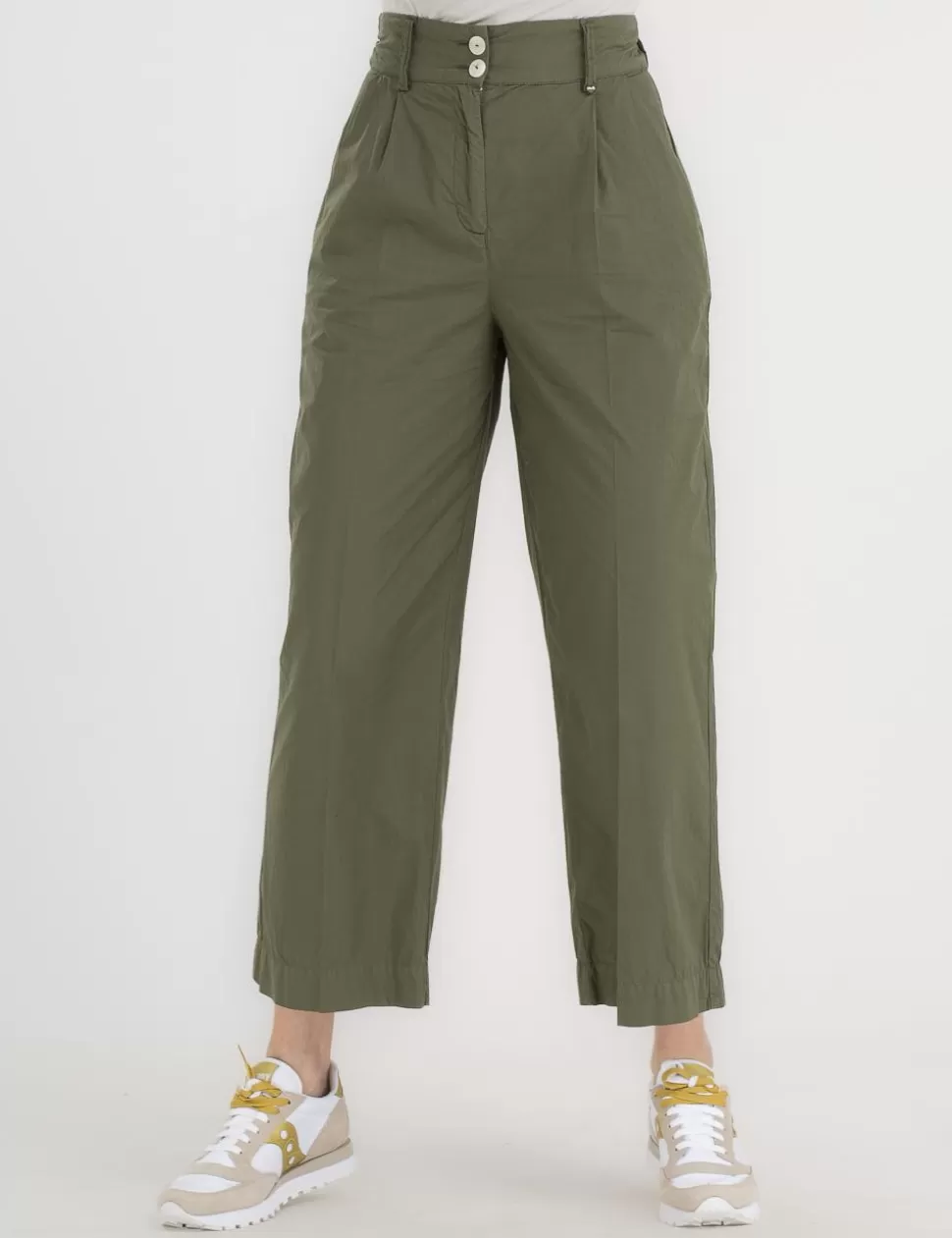 Happy 25 Pantaloni>Pantalone Verde Militare