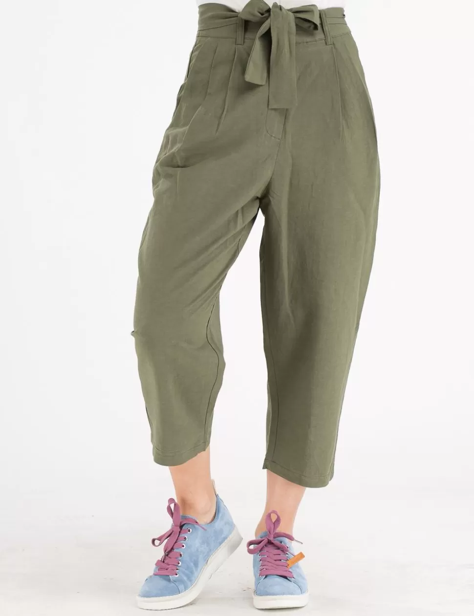 White Wise Pantaloni>Pantalone Verde Militare