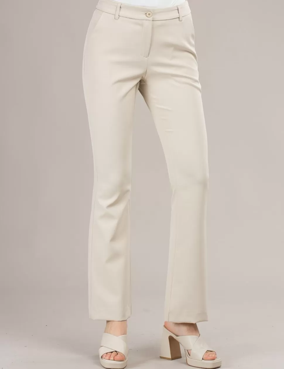 White Wise Pantaloni>Pantalone Sabbia