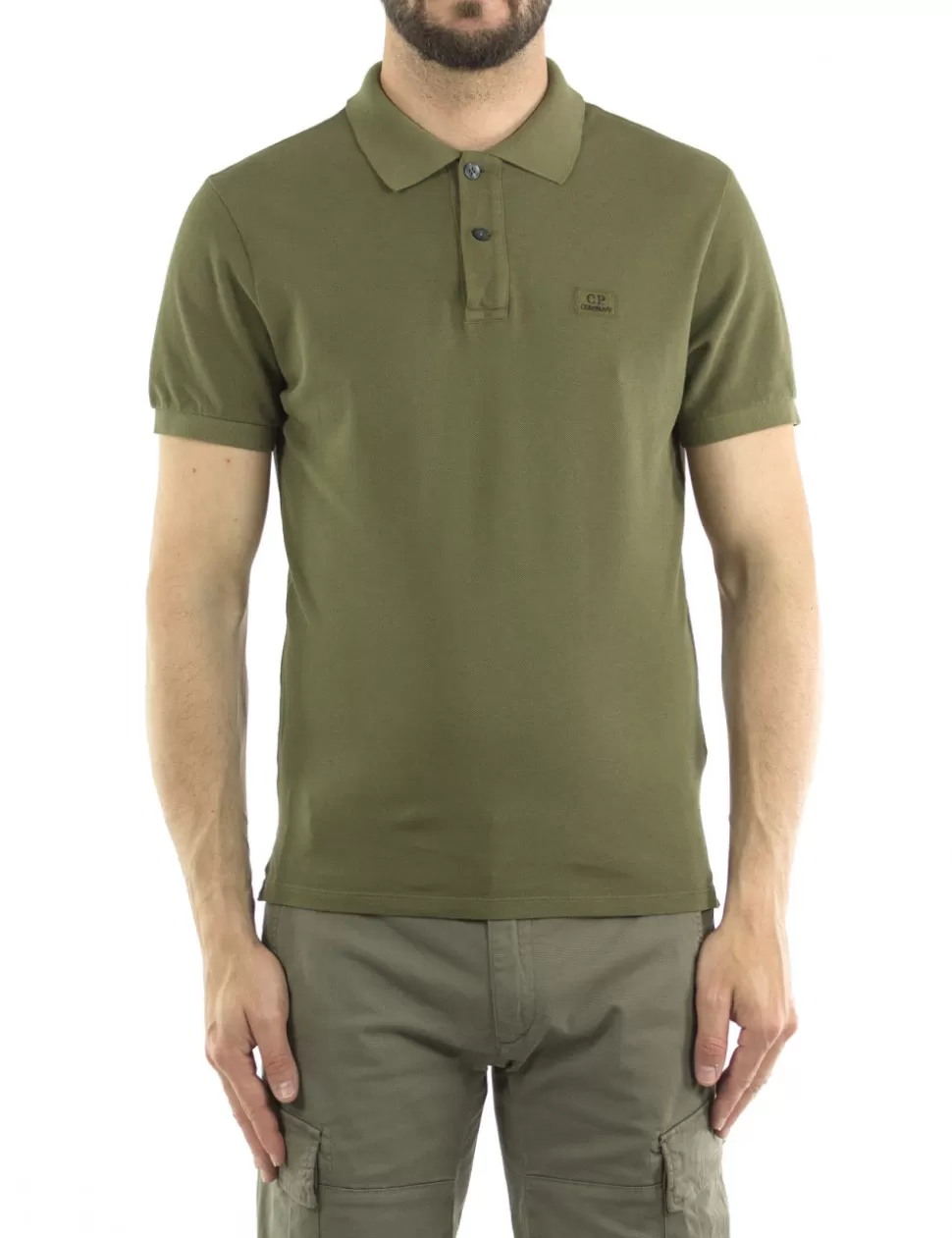 C.P. COMPANY Polo>Polo Verde Scuro