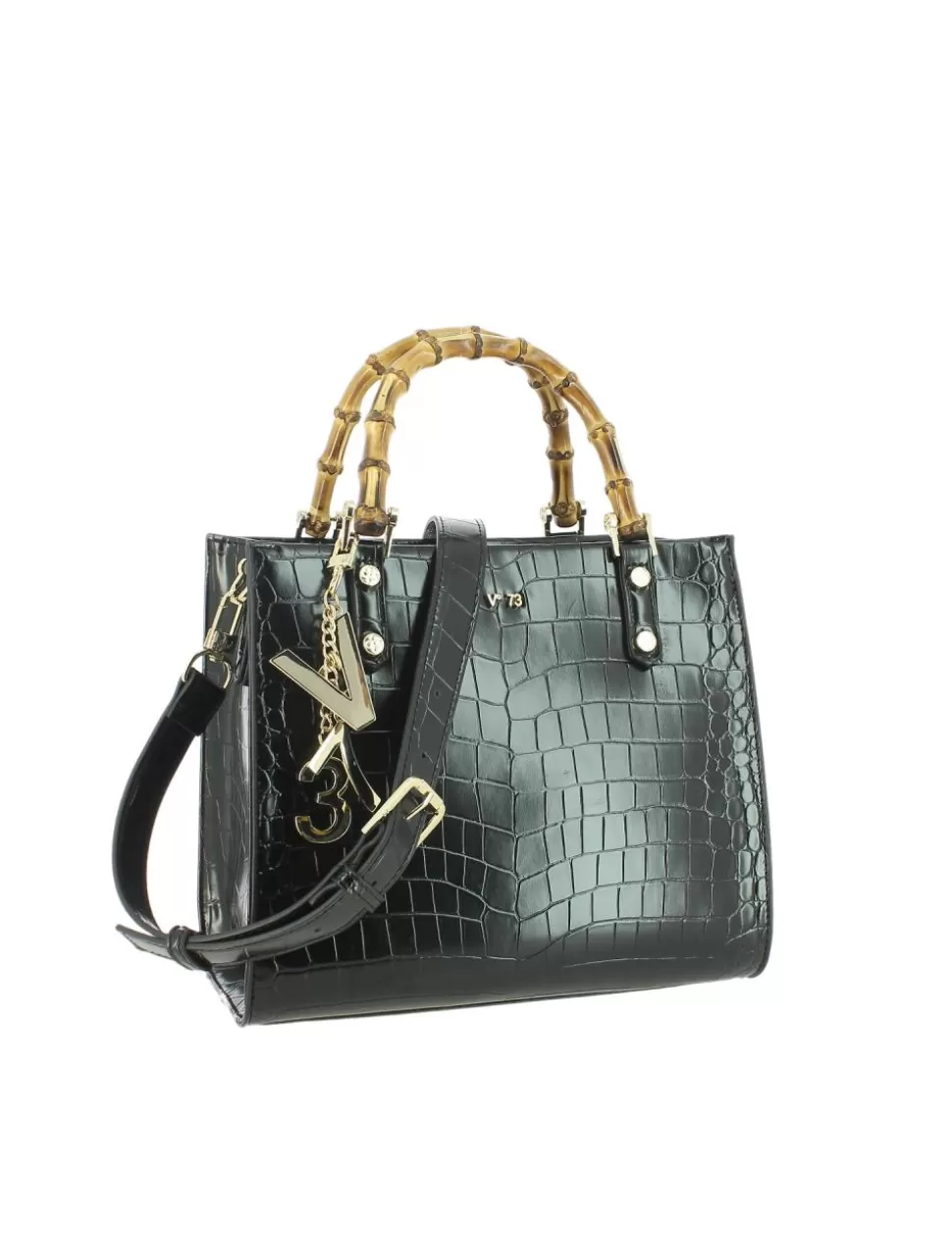 V73 Borse>Shopping Bag Perla Nero