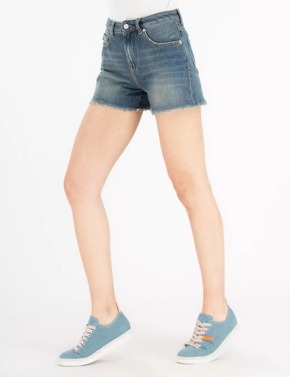 Love Moschino Pantaloni>Shorts In Denim Blu Jeans