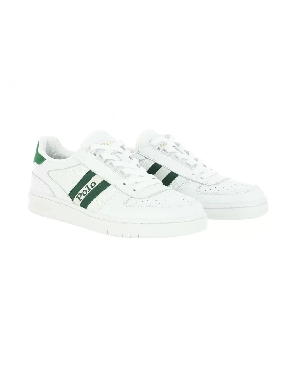 Ralph Lauren Sneakers>Sneaker Court Polo Bianco/Verde