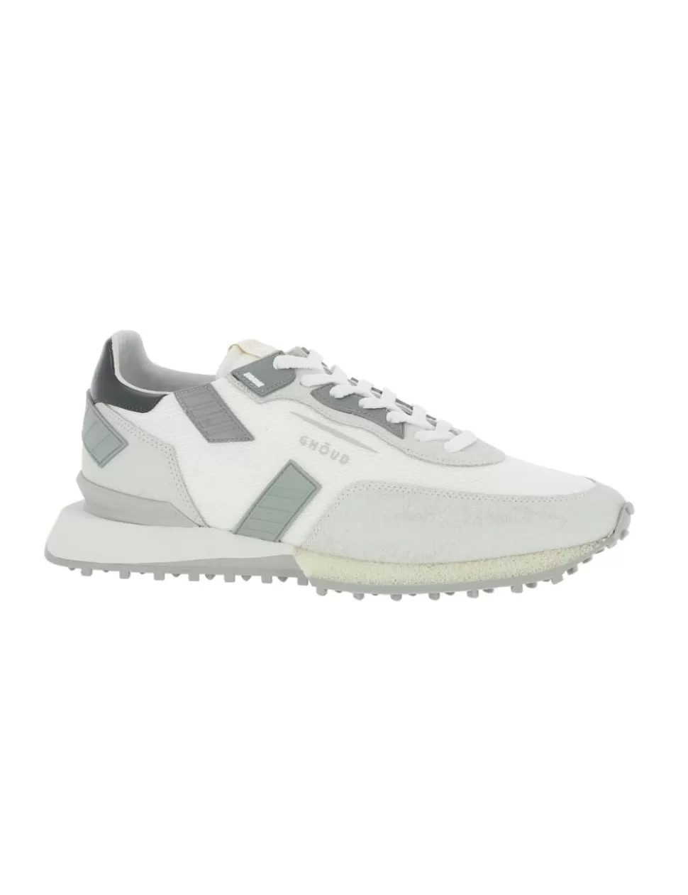 Ghoud Sneakers>Sneaker Rush Groove Low Grigio/Bianco