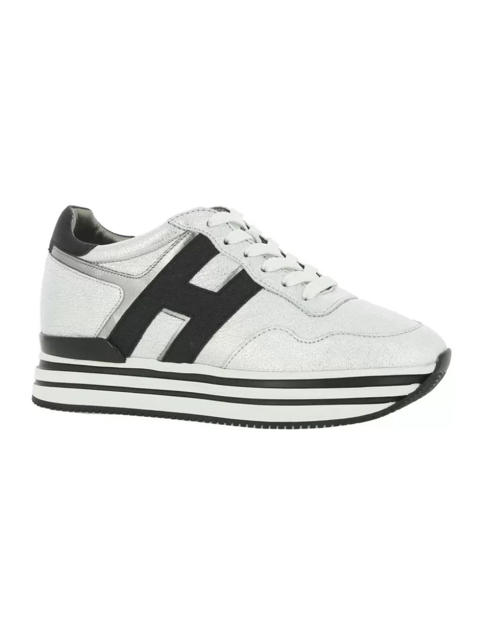 Hogan Sneakers>Sneaker H222 Midi Argento