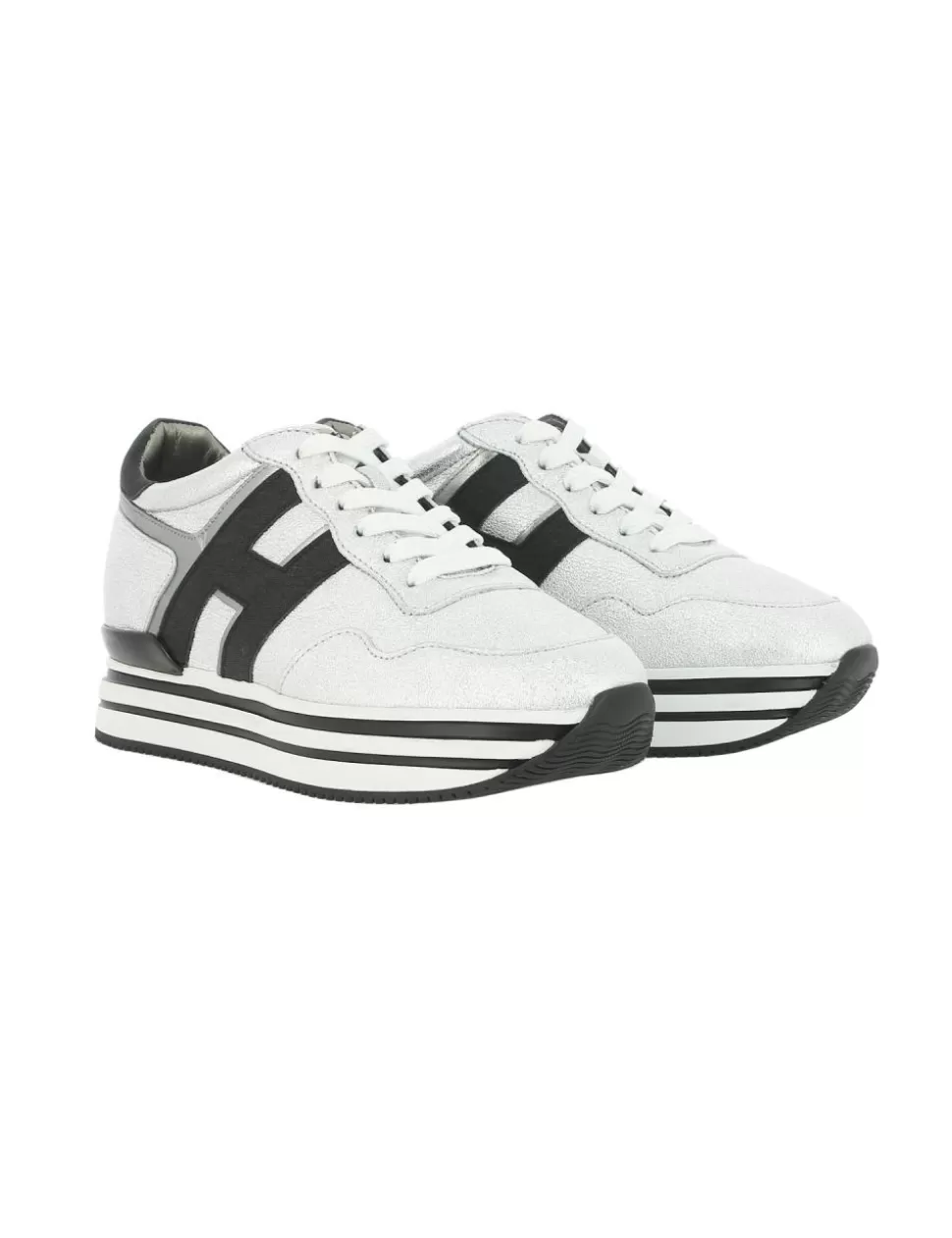 Hogan Sneakers>Sneaker H222 Midi Argento