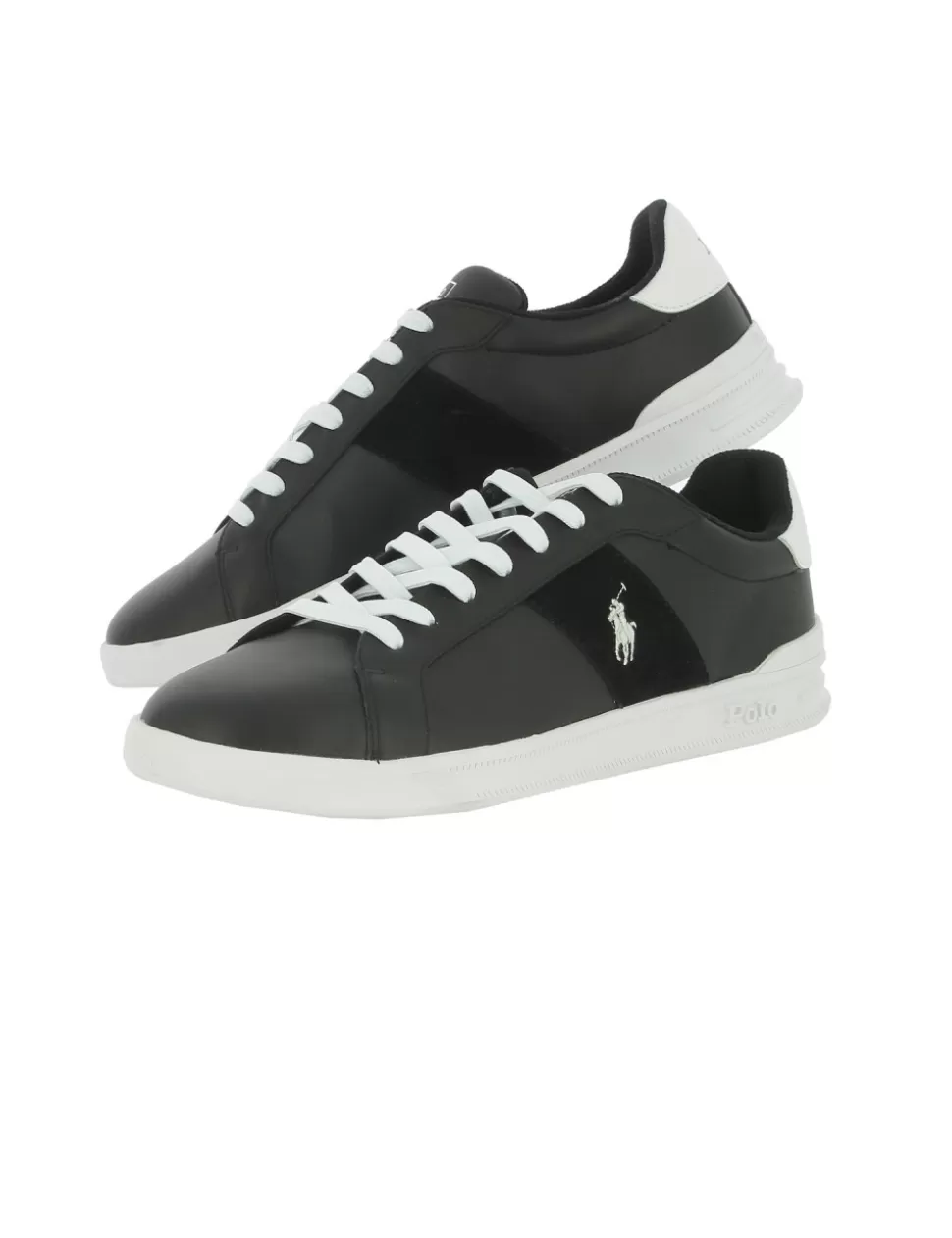 Ralph Lauren Sneakers>Sneaker Heritage Court Ii Polo Nero