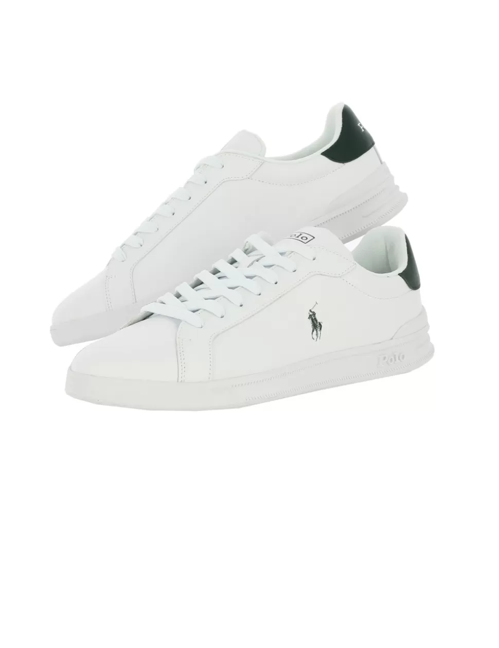 Ralph Lauren Sneakers>Sneaker Heritage Court Ii Polo Bianco/Verde