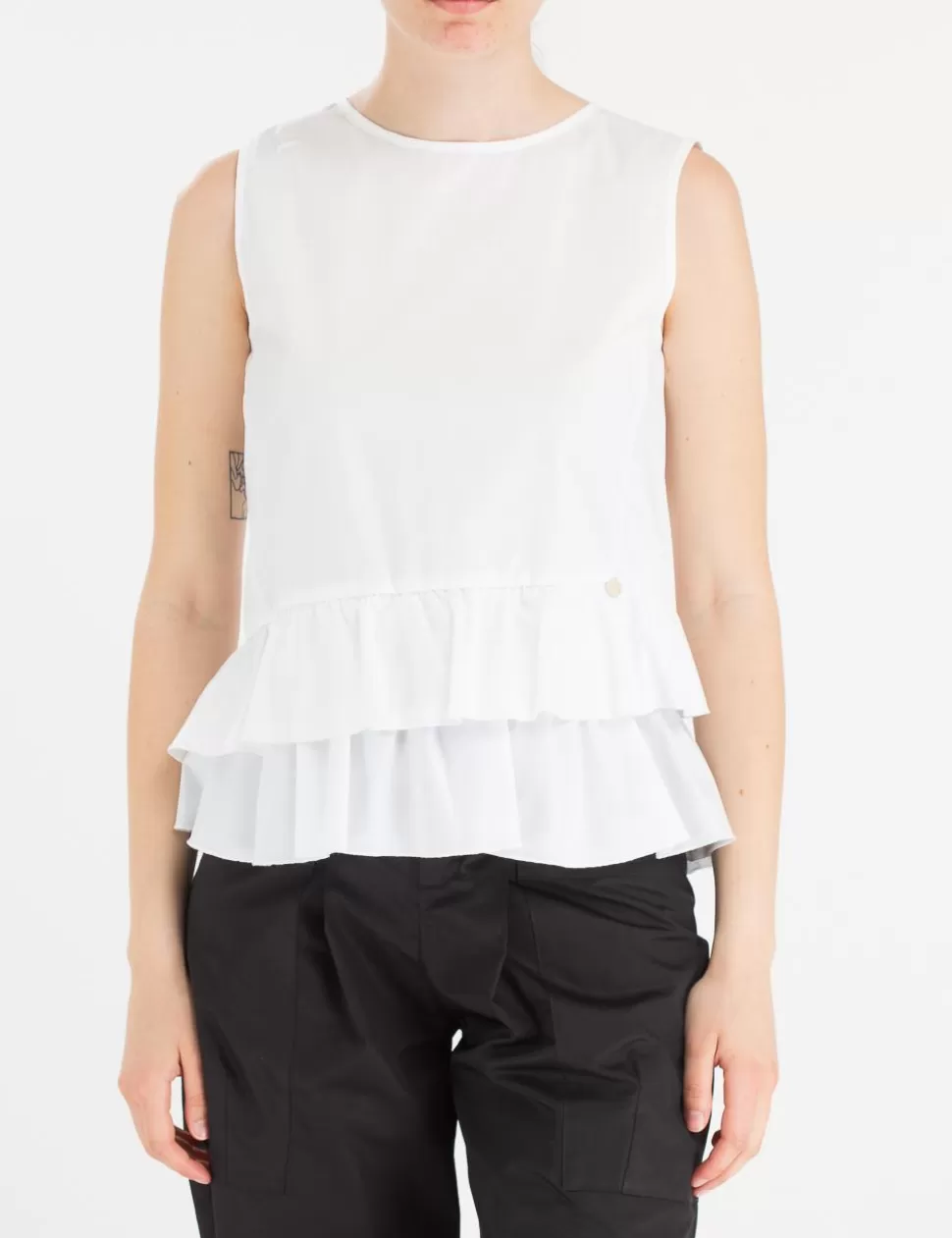 Carla Montanarini T-Shirt E Top>Top Bianco