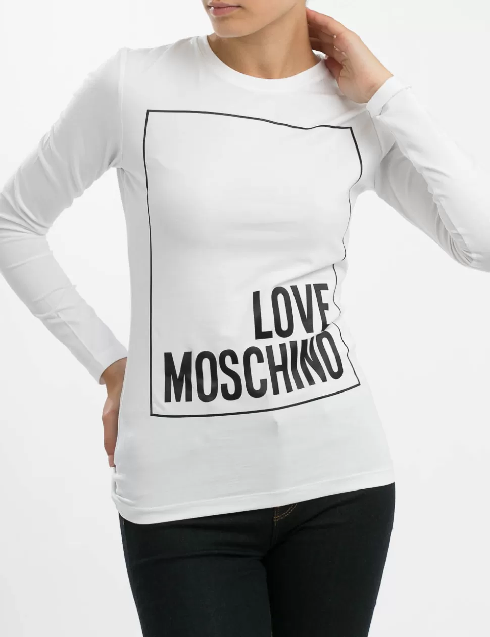 Love Moschino T-Shirt E Top>T-Shirt A Manica Lunga Bianco