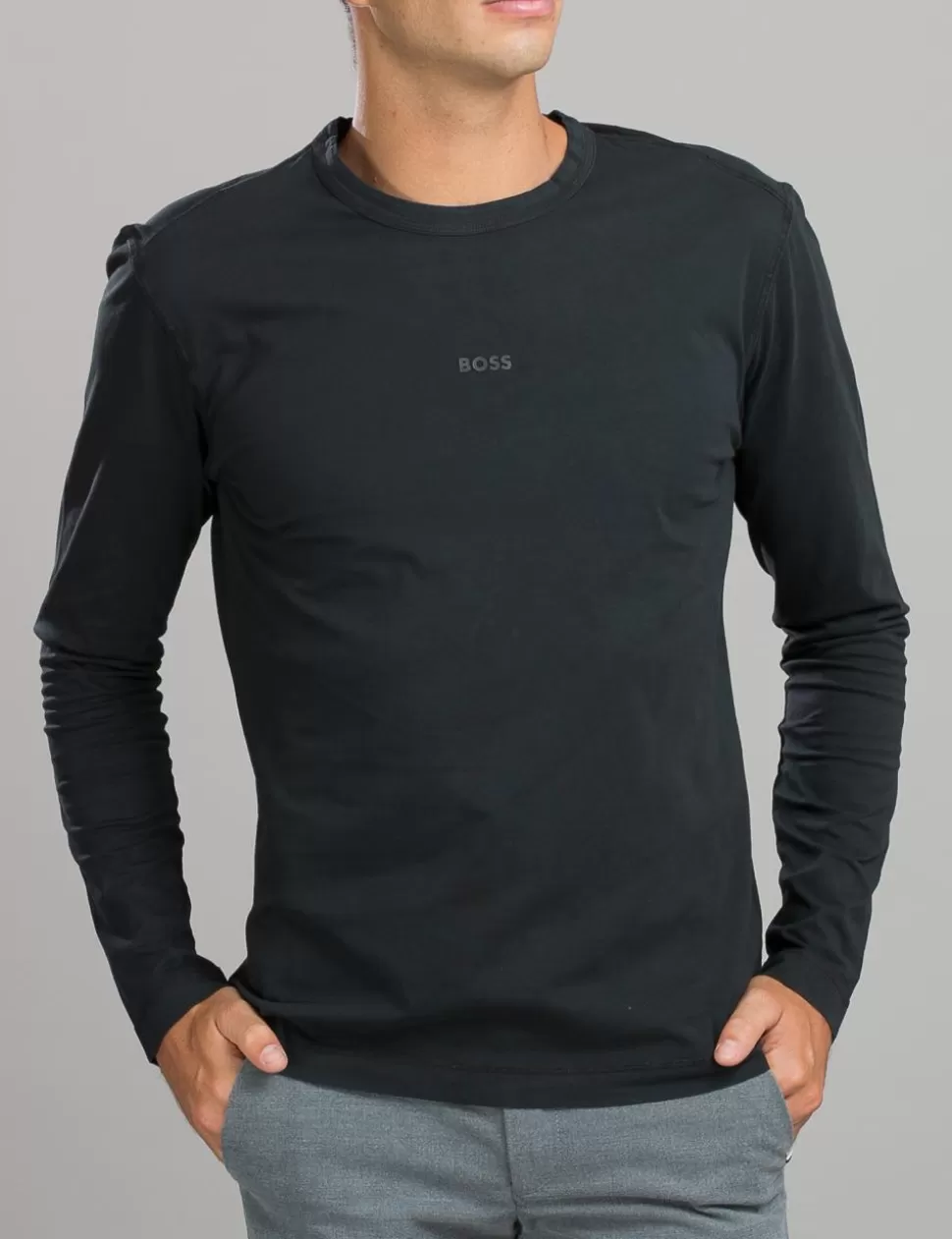 Boss T-Shirt>T-Shirt A Maniche Lunghe Nero