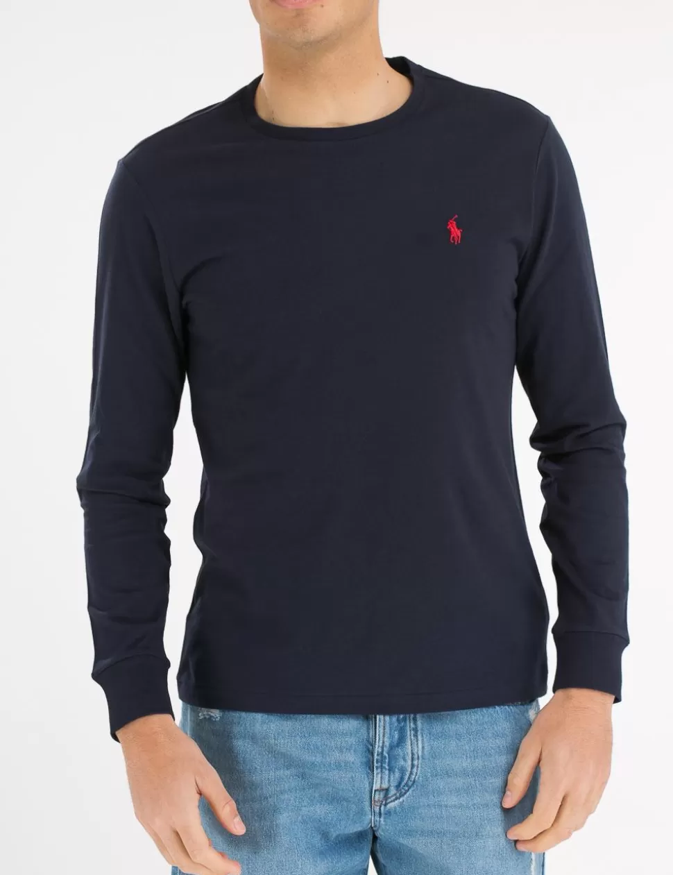 Ralph Lauren T-Shirt>T-Shirt A Maniche Lunghe Polo Blu Scuro