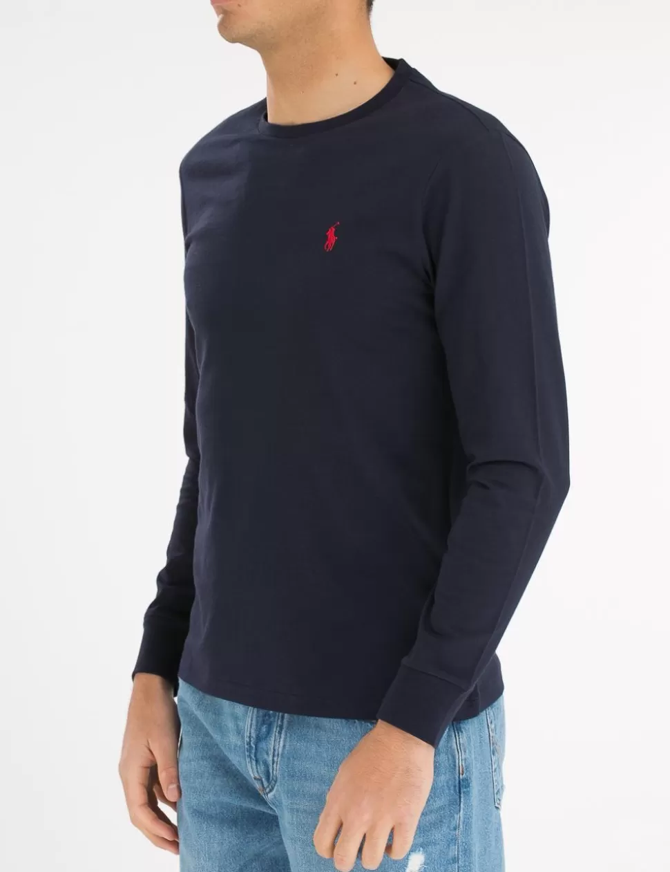 Ralph Lauren T-Shirt>T-Shirt A Maniche Lunghe Polo Blu Scuro