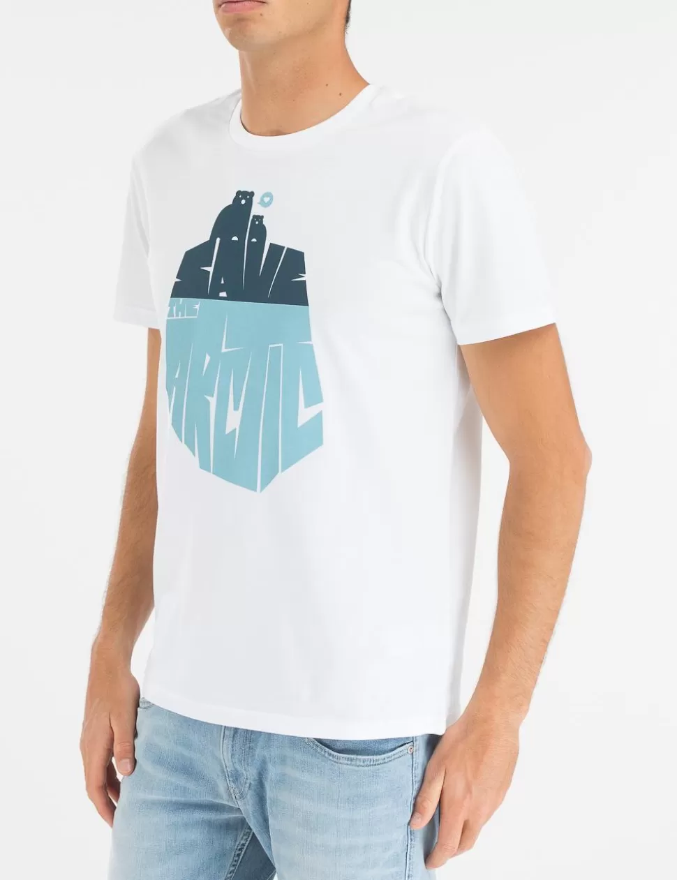 Blue Arctic T-Shirt>T-Shirt Bianco