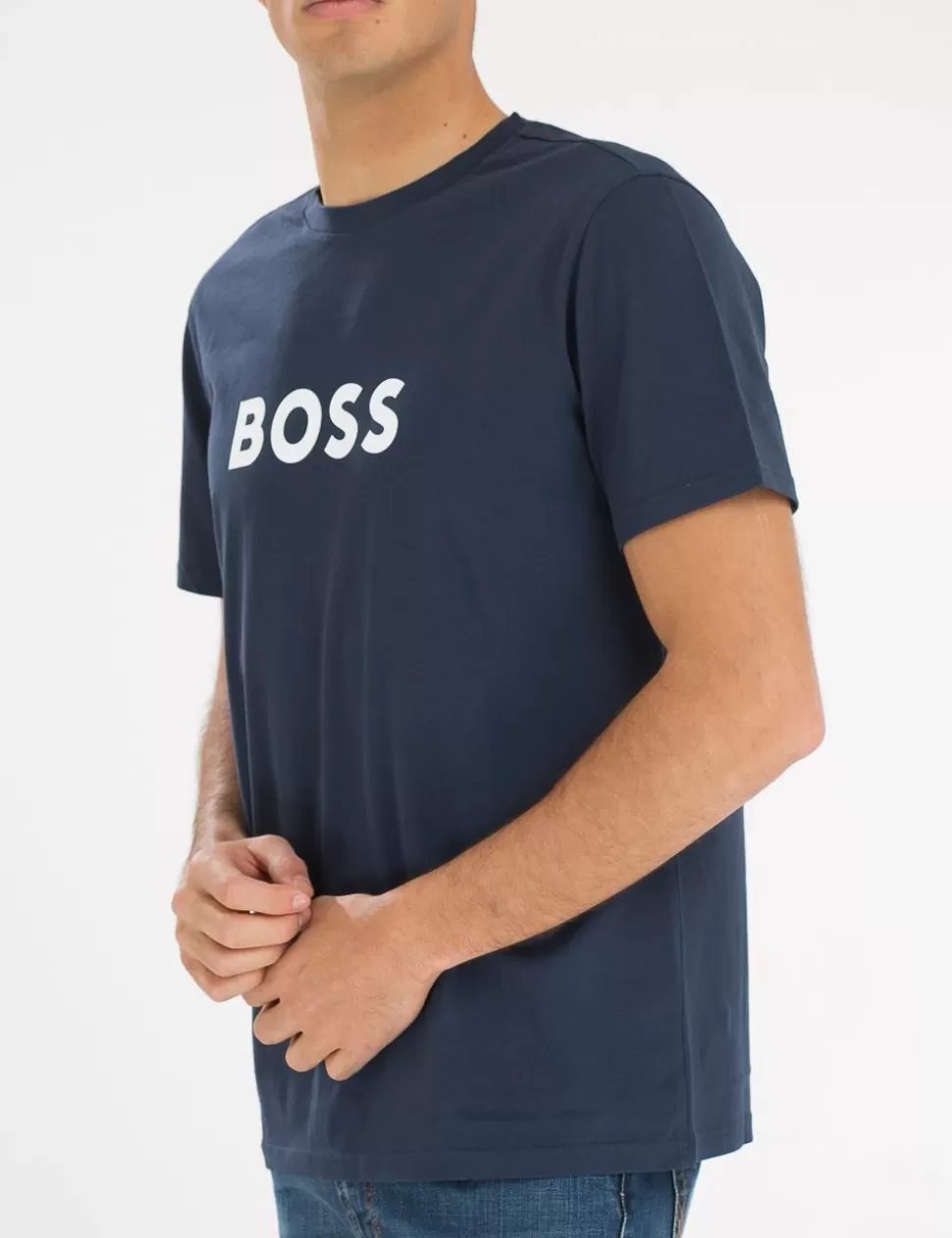 Boss T-Shirt>T-Shirt Blu Scuro